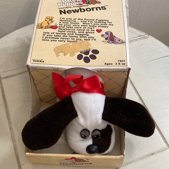 1980’s Vintage Tonka Pound puppy plush newborn with box - Picture 1 of 11